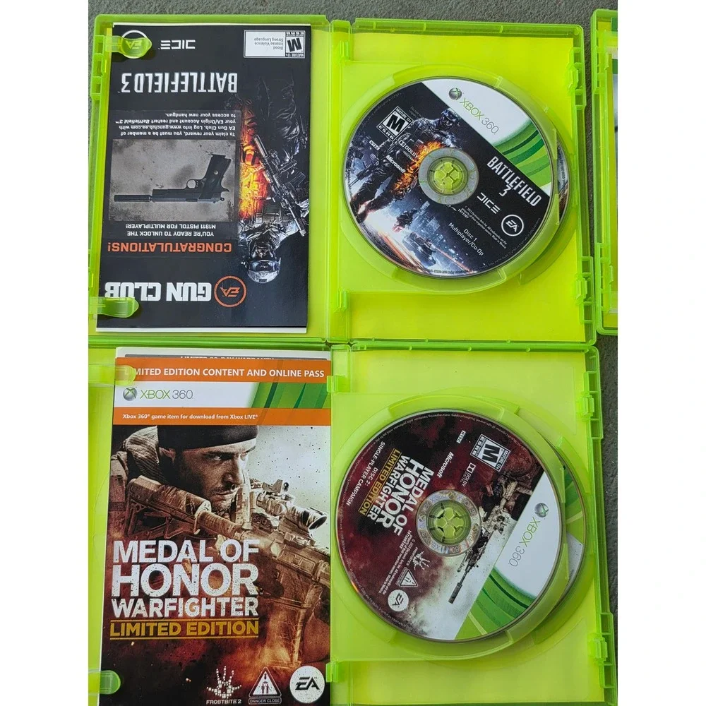 Xbox 360 Game Lot Battlefield 3 4‎ Medal of Honor Warfighter Call of Duty Ghosts
